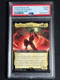 Magic the Gathering MTG Final Fantasy Extended Art Cloud Ex-Soldier PSA 9 MINT - Image 1