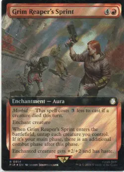 MTG: Fallout: Surge Foil Extended Art Grim Reaper's Sprint: LP Condition - Image 1