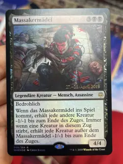 GERMAN Foil Massacre Girl • PRERELEASE War Of The Spark • NM Mtg (1787) - Image 1