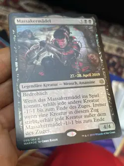 GERMAN Foil Massacre Girl • PRERELEASE War Of The Spark • NM Mtg (1787) - Image 2