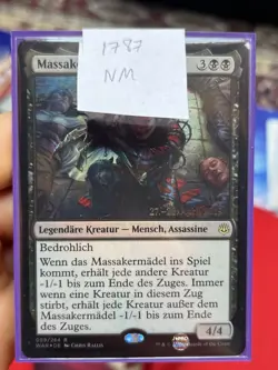 GERMAN Foil Massacre Girl • PRERELEASE War Of The Spark • NM Mtg (1787) - Image 4