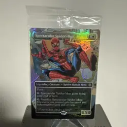 NM Spectacular Spider-Man (Borderless) Marvel's Spider-Man Foil Prerelease Date - Image 1