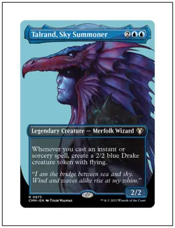 1x Talrand, Sky Summoner, Borderless Art, Magic the Gathering MTG NM - Image 1