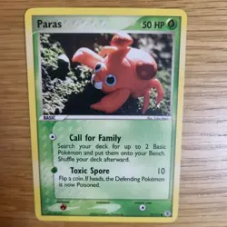 PARAS 72/112 POKEMON CARD (EX LEAFGREEN & FIRERED SET) - Image 1
