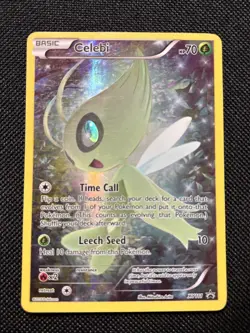 Pokemon TCG Mythical Celebi XY111 Full Art Black Star Holo Promo Card - Image 1