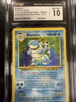 Blastoise And Venusaur Pokemon (2023) Trading Card Game Classic -CGC 10’s - Image 5