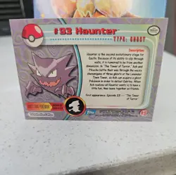2000 Topps Pokemon TV Animation Edition Series 2 Haunter #93 Foil - Image 2