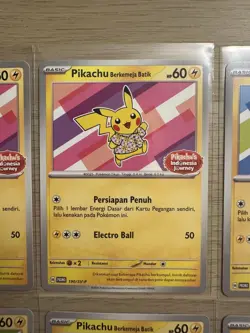 6x Pikachu Batik Indonesia Promo Pokemon 101/SV-P 155 154/SV-P 190/SV-P - Image 4