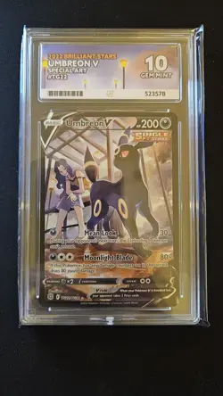 Pokemon TCG Umbreon V TG22/TG30 Brilliant Stars Ace 10 perfect sub grades - Image 1
