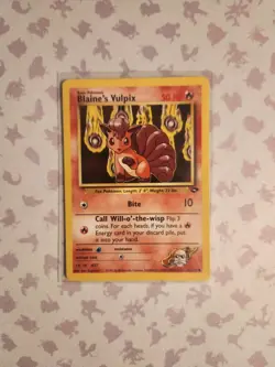 Blaine's Vulpix 66/132 Gym Challenge Unlimited Pokemon TCG - Image 1