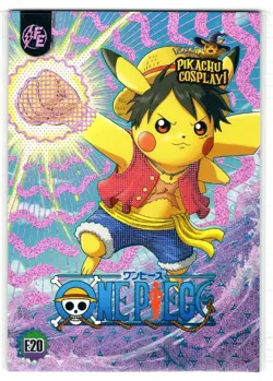 POKEMON PIKACHU COSPLAY! * ONE PIECE * E20 * BOX HIT - PINK PATTERN HOLO - Image 1