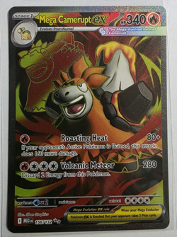 Mega Camerupt EX 156/132 - Pokemon TCG - Mega Evolution Full Art Ultra Rare Holo - Image 1