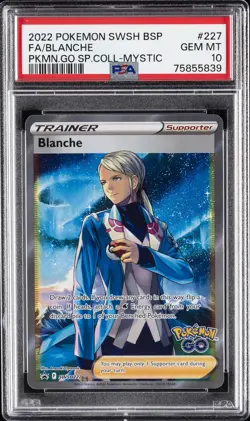 2022 POKEMON SWSH BLACK STAR PROMO #227 FULL ART/BLANCHE PSA 10 - Image 1
