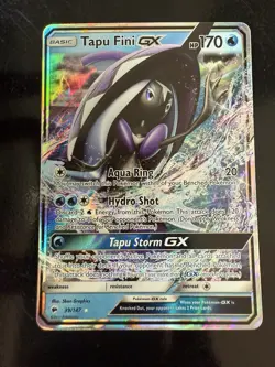 2017 Pokemon TCG Burnind Shadows Tapu Fini GX #39/147 NM - Image 1