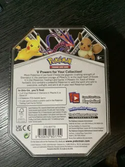 4 POKEMON ETERNATUS EEVEE PIKACHU V POWER TIN BRAND NEW SEALED Sword And Shield - Image 4