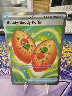 POKEMON BUDDY-BUDDY POFFIN 167/132 MEGA EVOLUTION FULL ART ULTRA RARE ITEM - NM - Image 1