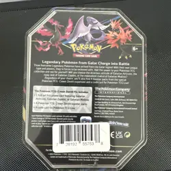 Pokemon TCG: Crown Zenith Galarian Moltres Tin - READY TO SHIP - SEALED - Image 2