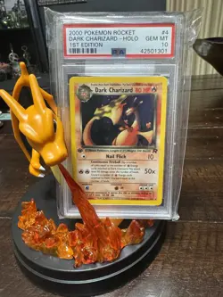 Pokemon Dark Charizard Team Rocket 1st Edition Holo Rare #4 PSA 10 Gem Mint - Image 1