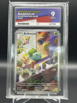 ACE Grading MINT 9 Pokemon Bulbasaur IR Stellar Crown Rare 143/142 - Image 1