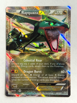 Pokemon TCG Rayquaza EX 85/124 Ultra Rare Black & White Dragons Exalted - Image 1