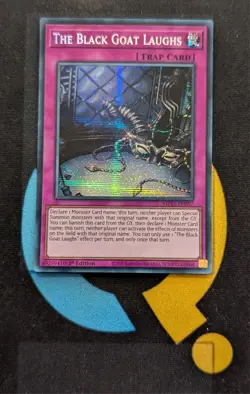 MP25-EN057 The Black Goat Laughs Prismatic Secret Rare 1st Edition YuGiOh Card - Image 1