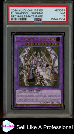EL SHADDOLL SHKHNG. NECH-ULTI RARE YU-GI-OH! NECH-THE NEW CHALL 2014 EN049 PSA 7 - Image 1