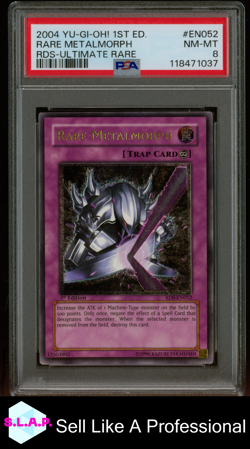 RARE METALMORPH RDS-ULTIMATE RARE YU-GI-OH! RDS-RISE OF DESTINY 2004 EN052 PSA 8 - Image 1