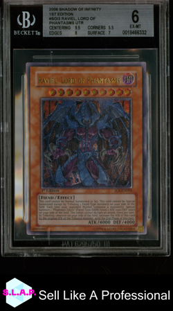 RAVIEL, LORD OF PHANTASMS UTR 2006 YU-GI-OH SHADOW OF INFI 1ST EDI SOI3 BGS 6.0 - Image 1