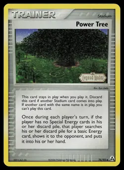 Pokemon Card - Power Tree Legend Maker 76/92 Reverse Holo Stamped - Image 1