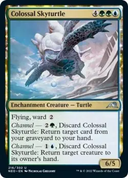 Colossal Skyturtle -Foil Light Play MTG Kamigawa: Neon Dynasty - Image 1
