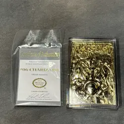 Pokemon 23K Gold Plated CHARIZARD Card 1999 Burger King Promo SEALED COA - Image 1