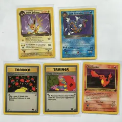 Vintage Pokemon Card lot Team Rocket Dark Jolteon Charmander Gyarados 1st Ed - Image 1