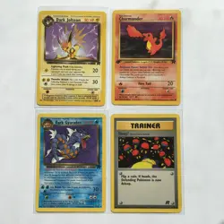 Vintage Pokemon Card lot Team Rocket Dark Jolteon Charmander Gyarados 1st Ed - Image 2