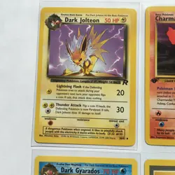 Vintage Pokemon Card lot Team Rocket Dark Jolteon Charmander Gyarados 1st Ed - Image 3