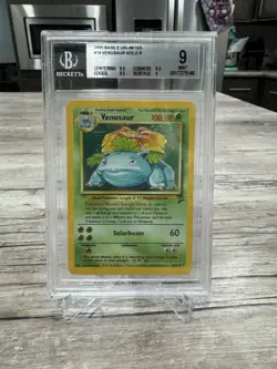 Venusaur 18/130 Holo Swirl Base Set 2 WoTC Vintage Rare Pokemon Card BGS 9 Mint - Image 1