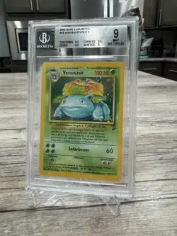 Venusaur 18/130 Holo Swirl Base Set 2 WoTC Vintage Rare Pokemon Card BGS 9 Mint - Image 2