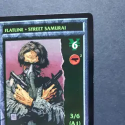 Vintage 1997 “Flatline - Street Samurai” Shadowrun Promo Card see description - Image 4