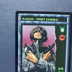 Vintage 1997 “Flatline - Street Samurai” Shadowrun Promo Card see description - Image 5