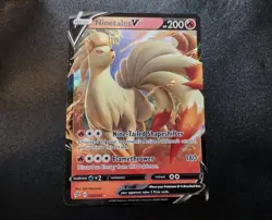 Ninetales V 026/192 Full Art Ultra Rare Rebel Clash Pokemon Card NM - Image 1