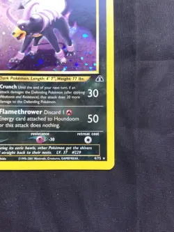 Pokemon Cards: Neo Discovery Rare Holo: Houndoom 4/75 - Image 5