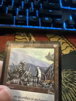 Mtg Magic Urza’s Legacy Scraphead Crimp Card Misprint Error Card - Image 2