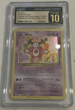 Mr. Mime CLB 013/034 Pokemon Card - CGC Pristine 10 GRADED - TCG Classic - Image 2