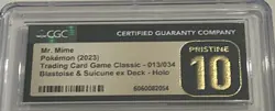 Mr. Mime CLB 013/034 Pokemon Card - CGC Pristine 10 GRADED - TCG Classic - Image 3
