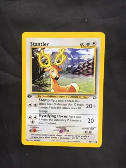 Pokemon Cards: Neo Genesis 1st Edition Common: Stantler 76/111 - Image 1