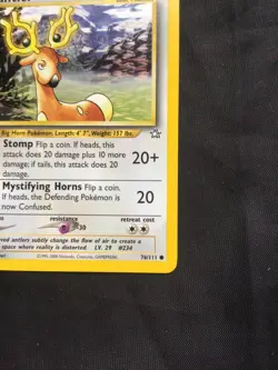 Pokemon Cards: Neo Genesis 1st Edition Common: Stantler 76/111 - Image 4