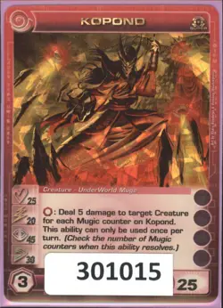 (301015) KOPOND 25/20/45/30/25 (2 Max Stats) SUPER RARE HOLOFOIL Chaotic Card - Image 1