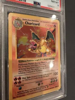 Pokemon 1999 Charizard PSA 8 Shadowless Base Set Holo Card 4/102 - Image 5