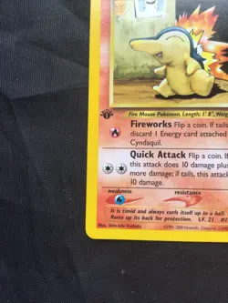 Pokemon Cards: Neo Genesis 1st Edition Common: Cyndaquil 57/111 - Image 5