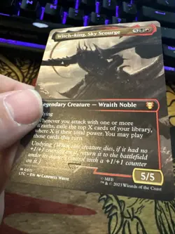 Mtg Magic LoTR Commander Witch-king, Sky Scourge Misprint Error Missing Stamp - Image 2