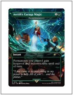 1x Aerith's Curaga Magic - Heroic Intervention, Secret Lair Final Fantasy MTG NM - Image 1